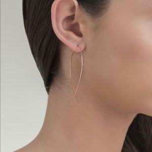 Lana large white gold hoop new no tag